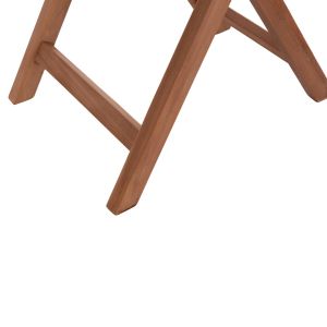 Folding square table Heidel Hm18121 teak wood - natural color 60x60x75cm.