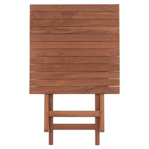 Folding square table Heidel Hm18121 teak wood - natural color 60x60x75cm.