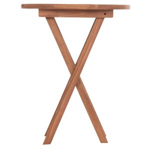 Folding round table Eris Hm18119 teak wood - natural color Φ60x75cm.