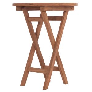 Folding round table Eris Hm18119 teak wood - natural color Φ60x75cm.