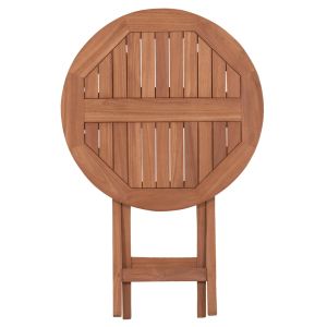 Folding round table Eris Hm18119 teak wood - natural color Φ60x75cm.