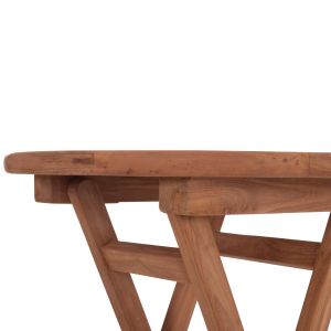 Folding round table Eris Hm18119 teak wood - natural color Φ60x75cm.