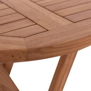 Folding round table Eris Hm18119 teak wood - natural color Φ60x75cm.