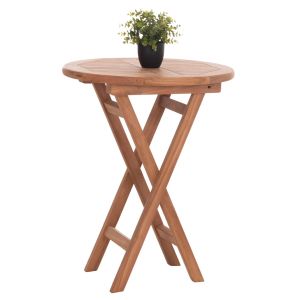 Folding round table Eris Hm18119 teak wood - natural color Φ60x75cm.