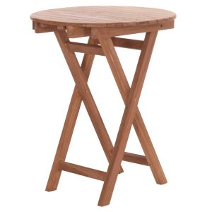 Folding round table Heidel Hm18120 teak wood - natural color Φ60x75cm.