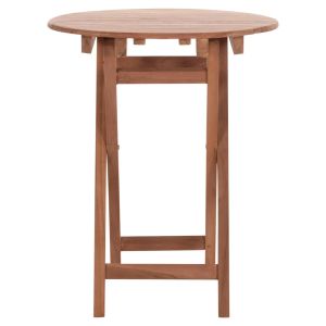 Folding round table Heidel Hm18120 teak wood - natural color Φ60x75cm.