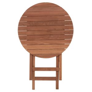 Folding round table Heidel Hm18120 teak wood - natural color Φ60x75cm.