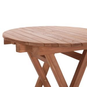 Folding round table Heidel Hm18120 teak wood - natural color Φ60x75cm.