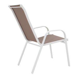 Albero-calan folding metal dining table in white, dimensions 60x70 cm
