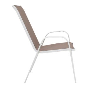 Albero-calan folding metal dining table in white, dimensions 60x70 cm