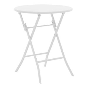 Albero-obbi folding metal dining table in white, dimensions 60x70 cm