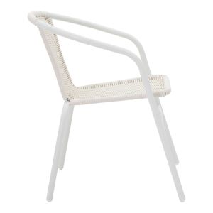 Albero-obbi folding metal dining table in white, dimensions 60x70 cm