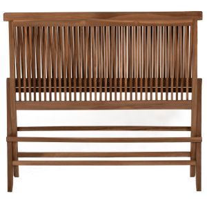Сгъваема пейка Kendall Hm9541 от масивно тиково дърво в натурален цвят 120x62x89hcm