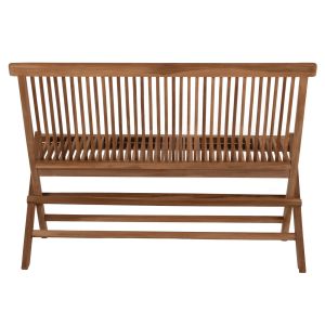 Сгъваема пейка Kendall Hm9541 от масивно тиково дърво в натурален цвят 120x62x89hcm