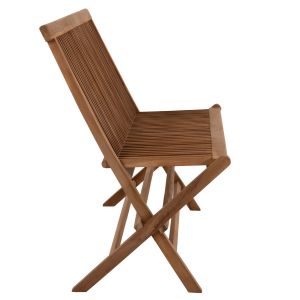 Сгъваема пейка Kendall Hm9541 от масивно тиково дърво в натурален цвят 120x62x89hcm