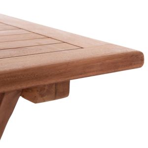 Folding rectangular table Eris Hm18117 teak wood - natural color 120x70x76cm.