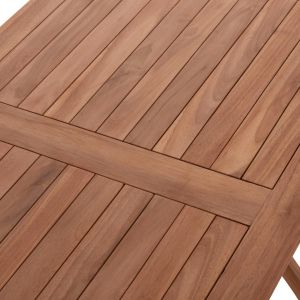 Folding rectangular table Eris Hm18117 teak wood - natural color 120x70x76cm.