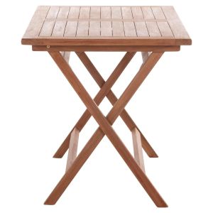 Folding rectangular table Eris Hm18117 teak wood - natural color 120x70x76cm.