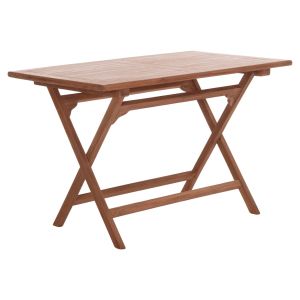 Folding rectangular table Eris Hm18117 teak wood - natural color 120x70x76cm.