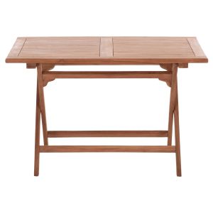 Folding rectangular table Eris Hm18117 teak wood - natural color 120x70x76cm.