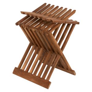 Folding coffee/side table T-cross made of solid teak wood 40x33x45hcm Hm7896