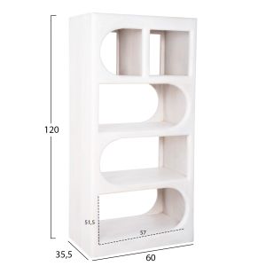 Living room set Santorini Handyr 4 pieces solid mango wood in white Hm11947