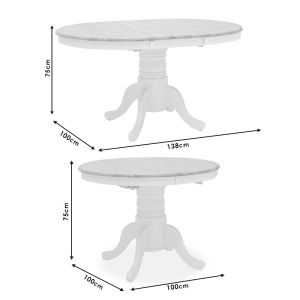 Hug extendable dining table set with 4 chairs