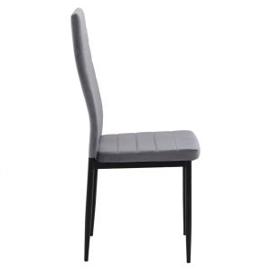 Сив плюшен стол Hm0037,31