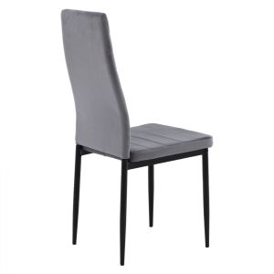 Сив плюшен стол Hm0037,31