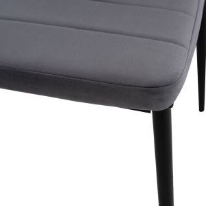 Сив плюшен стол Hm0037,31
