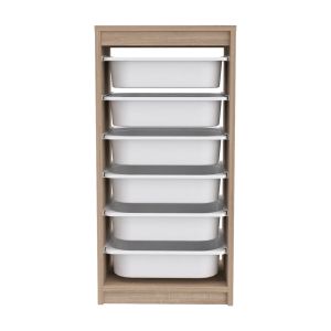 Skid Sani melamine in color Sonama-white P,e, drawers 45,5x29,6x91,8hcm Hm18199
