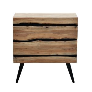 Скрин Imena Alicia от масивно дърво тропическа акация 4cm 80x38x86,5cm