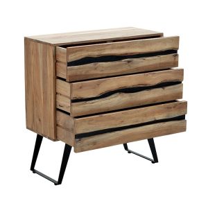Скрин Imena Alicia от масивно дърво тропическа акация 4cm 80x38x86,5cm