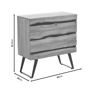 Скрин Imena Alicia от масивно дърво тропическа акация 4cm 80x38x86,5cm