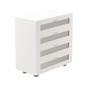 Chest of drawers Thorgan, melamine, white, 4 drawers 80χ40χ83hcm Hm9880,03