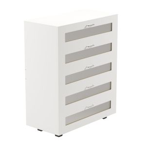Chest of drawers Thorgan, melamine, white, 5 drawers 80χ40χ100hcm Hm9881,03