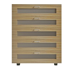 Chest of drawers Thorgan, melamine, sonoma, 5 drawers 80χ40χ100hcm Hm9881,01