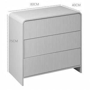 Скрин Zeplen Mdf в бяло 80x40x75см