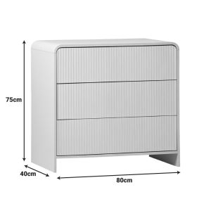 Скрин Zeplen Mdf в бяло 80x40x75см