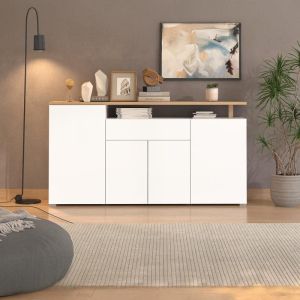 Скрин-бюфет Aterno 180 4k1f4v Бял/artisan цвят 180x40x94см