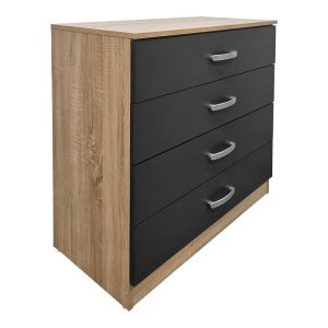 Спален комплект Athos Sonoma Anthracite с легло 160x200 см, комплект от 4 части