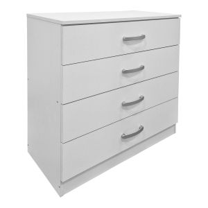 Спален комплект Athos White с легло 90x190 см, комплект от 3 части