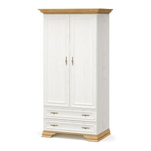Jaden bedroom set with oak bed - white 160x200 cm set of 4 pieces