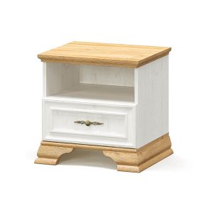 Jaden bedroom set with oak bed - white 160x200 cm set of 4 pieces