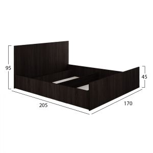 Спалня цвят венге за матрак 160χ202cm Fb92432,02