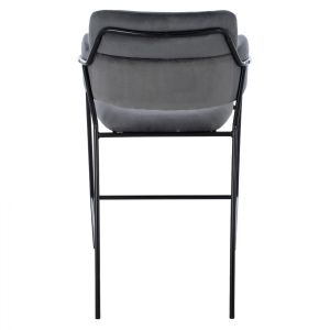 Средно висок бар стол Kelso сив плюш Hm8735,01 54x58x95cm