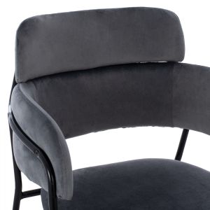 Средно висок бар стол Kelso сив плюш Hm8735,01 54x58x95cm