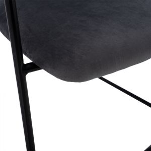 Средно висок бар стол Kelso сив плюш Hm8735,01 54x58x95cm