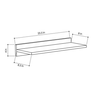 Oak color shelving