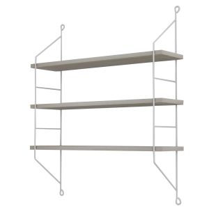 Achala wall shelves, melamine in Sonoma with white shelf 60x15x68cm (hm9185,15)